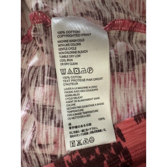 Tommy Bahama Coral Pineapple Ikat Print Cotton Sheath Midi Dress Size M Summer - Picture 5 of 6